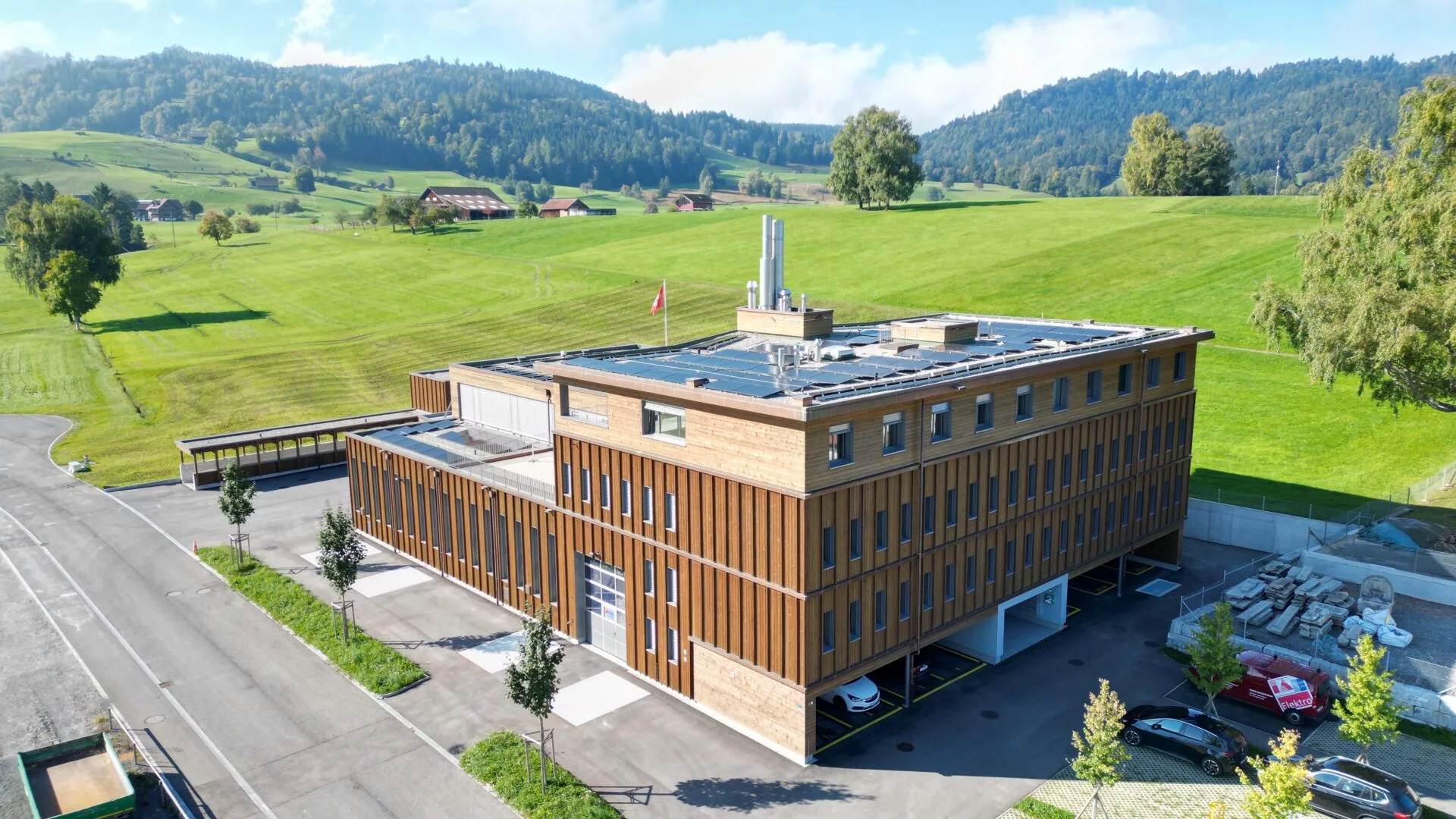 district heating plant with heat recovery