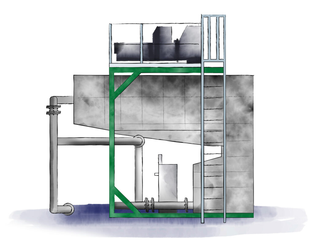 flue gas condensation unit for heat recovery